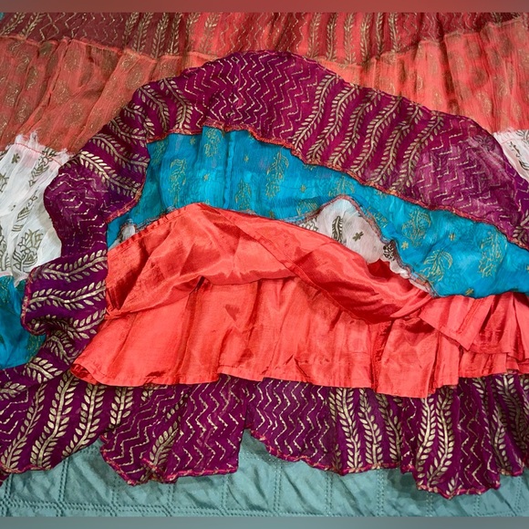 FREE PEOPLE "Gilded Caravan" Tiered Maxi Dress, Size 4, EUC - Picture 8 of 16